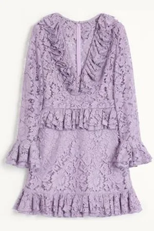 VALENTINO SHORT DRESS IN HEAVY LACE Woman 36