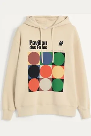 VALENTINO COTTON HOODED SWEATSHIRT WITH PAVILLON DES FOLIES PRINT Man L