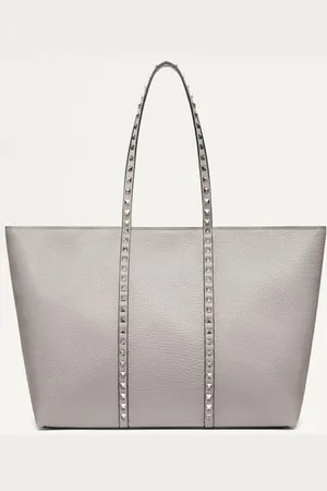 VALENTINO GARAVANI GARAVANI ROCKSTUD SHOPPING BAG IN GRAINY CALFSKIN Woman UNI
