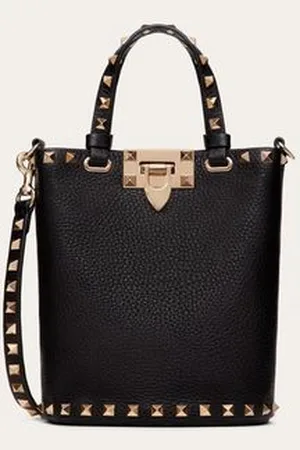 VALENTINO GARAVANI ROCKSTUD CROSSBODY POUCH IN GRAINY CALFSKIN Woman UNI