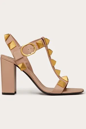 VALENTINO GARAVANI ROMAN STUD CALFSKIN SANDAL 90 MM Woman 38.5