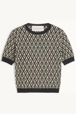 VALENTINO TOUTE LA V JACQUARD WOOL JUMPER Woman L