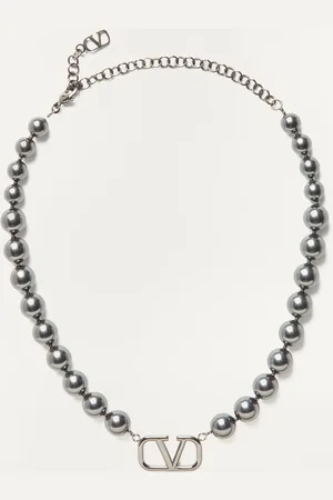 VALENTINO GARAVANI VLOGO SIGNATURE METAL CHOKER WITH SWAROVSKI?? PEARLS Man UNI