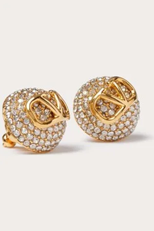 VALENTINO GARAVANI VLOGO SIGNATURE METAL AND SWAROVSKI?? CRYSTAL EARRINGS Woman UNI