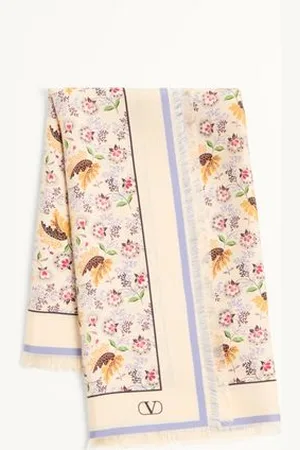 VALENTINO GARAVANI PAPIER FLORAL SILK SCARF Woman UNI