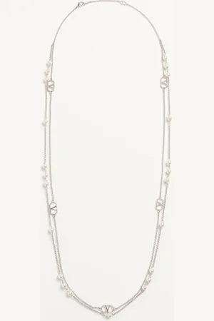 VALENTINO GARAVANI VLOGO SIGNATURE METAL NECKLACE WITH SWAROVSKI?? PEARLS Man UNI