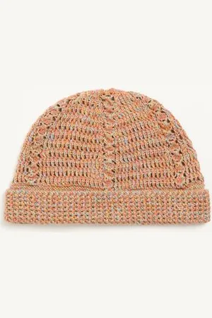 VALENTINO GARAVANI VLOGO SIGNATURE KNITTED BEANIE IN LINEN AND COTTON Man UNI