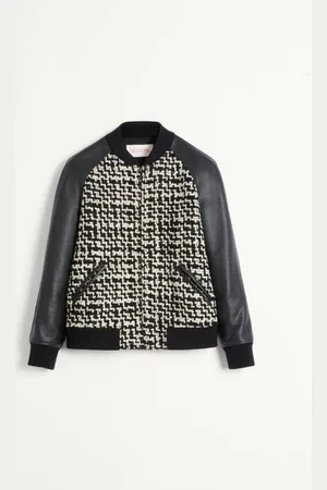 VALENTINO WOOL TWEED BOMBER JACKET WITH CHEZ PATCH Man 44