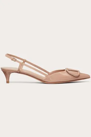 VALENTINO GARAVANI VLogo Signature Patent Leather Slingback Pump 40mm Woman 35.5