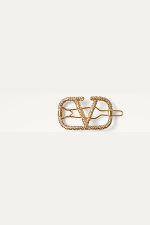 VALENTINO GARAVANI VLOGO SIGNATURE METAL AND SWAROVSKI?? CRYSTAL HAIR ACCESSORY Woman UNI