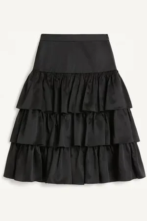 VALENTINO SATIN RUFFLE SKIRT Woman 36