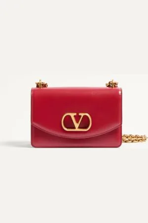 VALENTINO GARAVANI GARAVANI VAIN SMALL SHOULDER BAG IN SHINY CALFSKIN Woman UNI