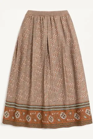 VALENTINO KNITTED SKIRT WITH LUREX JACQUARD PATTERN Woman L
