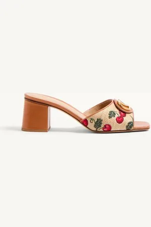 VALENTINO GARAVANI VLOGO SIGNATURE CHERRYFIC SLIDE SANDAL 60MM Woman 35.5