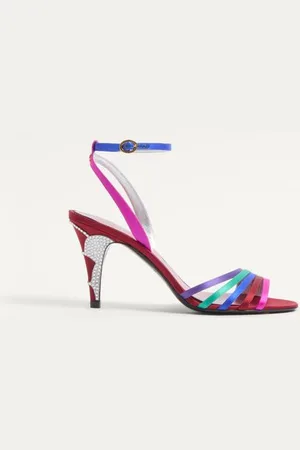 VALENTINO GARAVANI LADYCRUSH SATIN SANDAL WITH CRYSTALS 85MM Woman 35.5