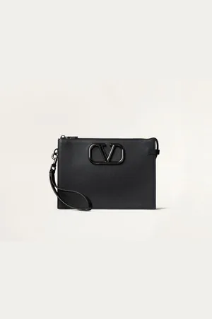 VALENTINO GARAVANI VLOGO SIGNATURE CALFSKIN POUCH Man UNI