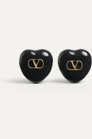 VALENTINO GARAVANI COEUR ROYAL EARRINGS IN METAL AND ENAMEL Woman UNI