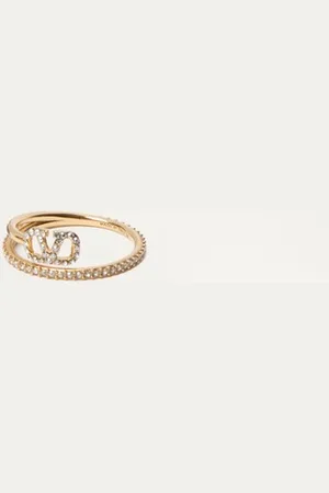 VALENTINO GARAVANI VLOGO SIGNATURE METAL AND SWAROVSKI?? CRYSTAL RING Woman 11