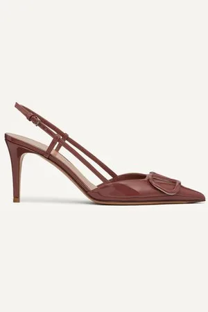 VALENTINO GARAVANI VLOGO SIGNATURE PATENT LEATHER SLINGBACK PUMP 80MM Woman 35.5