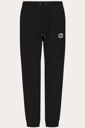 VALENTINO TECHNICAL COTTON JOGGERS WITH VLOGO SIGNATURE PATCH Man M