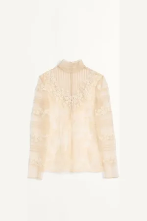 VALENTINO TOP IN DENTELLE WITH ROSES PATTERN Woman 36