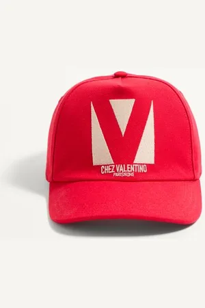VALENTINO GARAVANI CHEZ COTTON BASEBALL CAP WITH EMBROIDERY Man 57