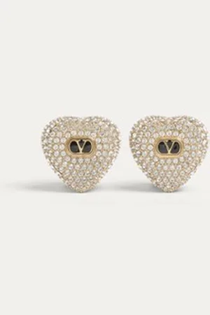 VALENTINO GARAVANI COEUR ROYAL METAL, ENAMEL AND SWAROVSKI?? CRYSTAL EARRINGS Woman UNI