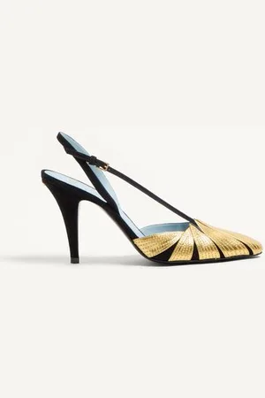 VALENTINO GARAVANI FOLIEFOLIAGE SUEDE SLINGBACK PUMP 90MM Woman 35.5
