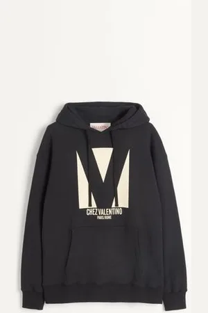 VALENTINO COTTON HOODED SWEATSHIRT WITH CHEZ PRINT Man L