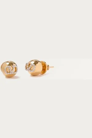 VALENTINO GARAVANI VLOGO SIGNATURE METAL AND SWAROVSKI?? CRYSTAL EARRINGS Woman UNI