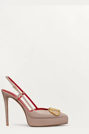VALENTINO GARAVANI VLOGO SIGNATURE CALFSKIN SLINGBACK PLATFORM PUMP 120MM Woman 35.5