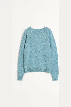 VALENTINO CREWNECK WOOL JUMPER WITH VLOGO EMBROIDERY Man 3XL
