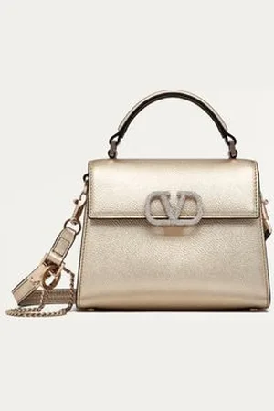 VALENTINO GARAVANI MINI VSLING HANDBAG IN METALLIC GRAINY CALFSKIN Woman UNI