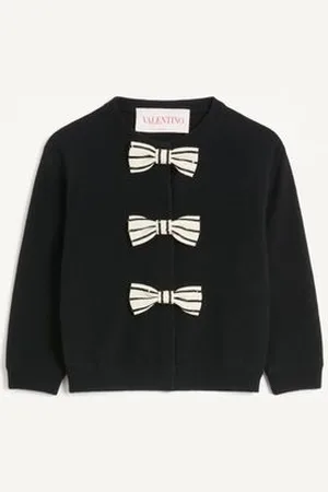 VALENTINO CARDIGAN WITH EMBROIDERED BOWS Woman L