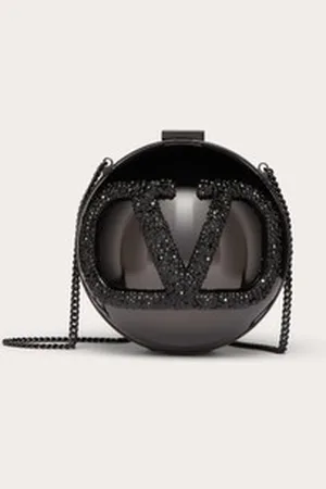 VALENTINO GARAVANI VLOGO SIGNATURE METAL AND RHINESTONE MINAUDI??RE Woman UNI