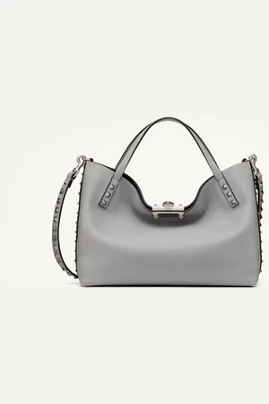 VALENTINO GARAVANI GARAVANI ROCKSTUD SMALL GRAINY CALFSKIN BAG WITH CONTRASTING LINING Woman UNI