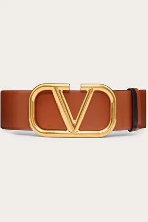 VALENTINO GARAVANI REVERSIBLE VLOGO SIGNATURE BELT IN GLOSSY CALFSKIN 70MM Woman 065