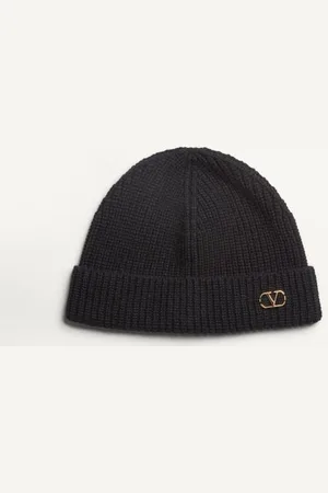 VALENTINO GARAVANI VLOGO SIGNATURE KNITTED CASHMERE BEANIE Man UNI