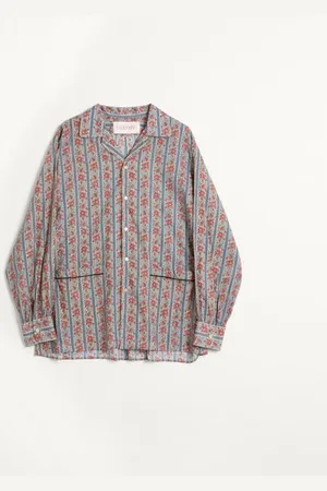 VALENTINO COTTON MUSLIN PYJAMA SHIRT WITH VOYAGE IMAGINAIRE PRINT Man L