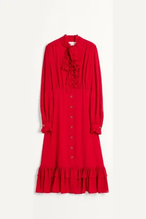 VALENTINO GEORGETTE MIDI DRESS Woman 36