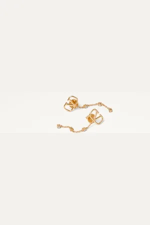 VALENTINO GARAVANI VLOGO SIGNATURE METAL AND SWAROVSKI?? CRYSTAL EARRINGS Woman UNI