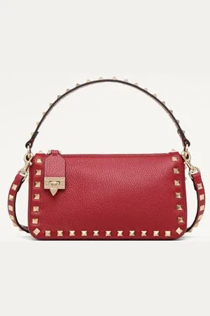 VALENTINO GARAVANI SMALL ROCKSTUD GRAINY CALFSKIN CROSSBODY BAG Woman UNI