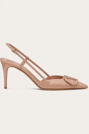 VALENTINO GARAVANI VLOGO SIGNATURE PATENT LEATHER SLINGBACK PUMP 80MM Woman 34.5