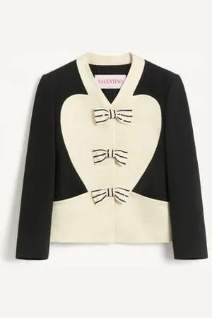 VALENTINO JACKET WITH EMBROIDERED BOWS Woman 36