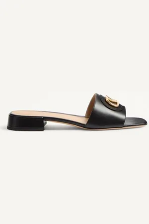 VALENTINO GARAVANI VLOGO SIGNATURE SLIDE SANDAL IN CALFSKIN 20MM Woman 35.5