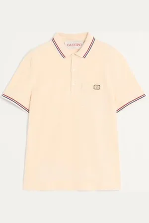 VALENTINO COTTON PIQU?? POLO SHIRT WITH VLOGO PATCH Man 3XL