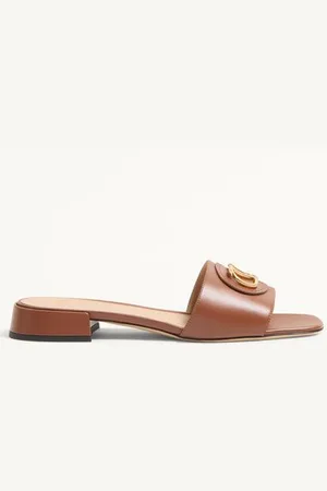 VALENTINO GARAVANI VLOGO SIGNATURE SLIDE SANDAL IN CALFSKIN 20MM Woman 35.5