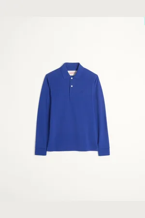 VALENTINO LONG-SLEEVED COTTON PIQU?? POLO SHIRT WITH VLOGO EMBROIDERY Man L