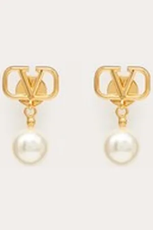 VALENTINO GARAVANI VLOGO SIGNATURE EARRINGS WITH SWAROVSKI?? PEARLS Woman UNI