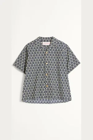 VALENTINO COTTON POPELINE BOWLING SHIRT WITH TOUTE LA V PRINT Man 44
